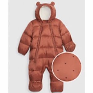 Baby Gap Heavy Weight Puffer Piece, brown/cooper polka dot: 12-18 months, NWT!
